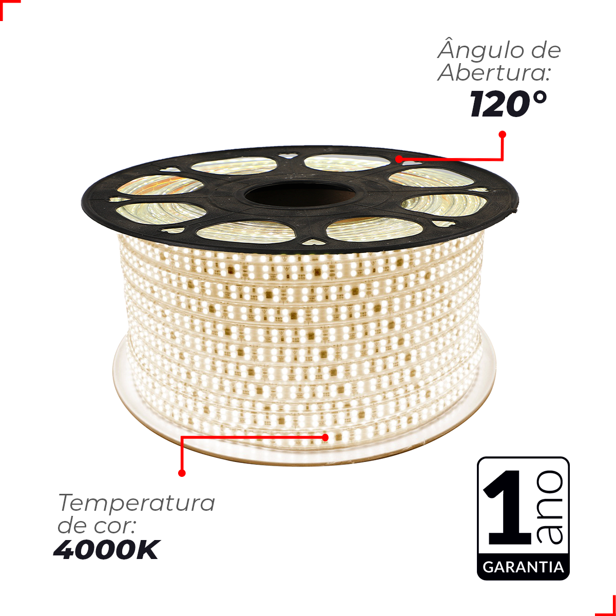 Fita Led Connect 10w 4000k Branco Neutro 1000lm IP65 127v Avant