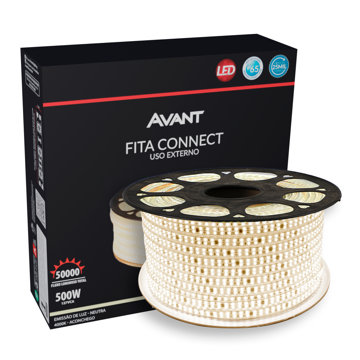 Fita Led Connect 10w 4000k Branco Neutro 1000lm IP65 127v Avant