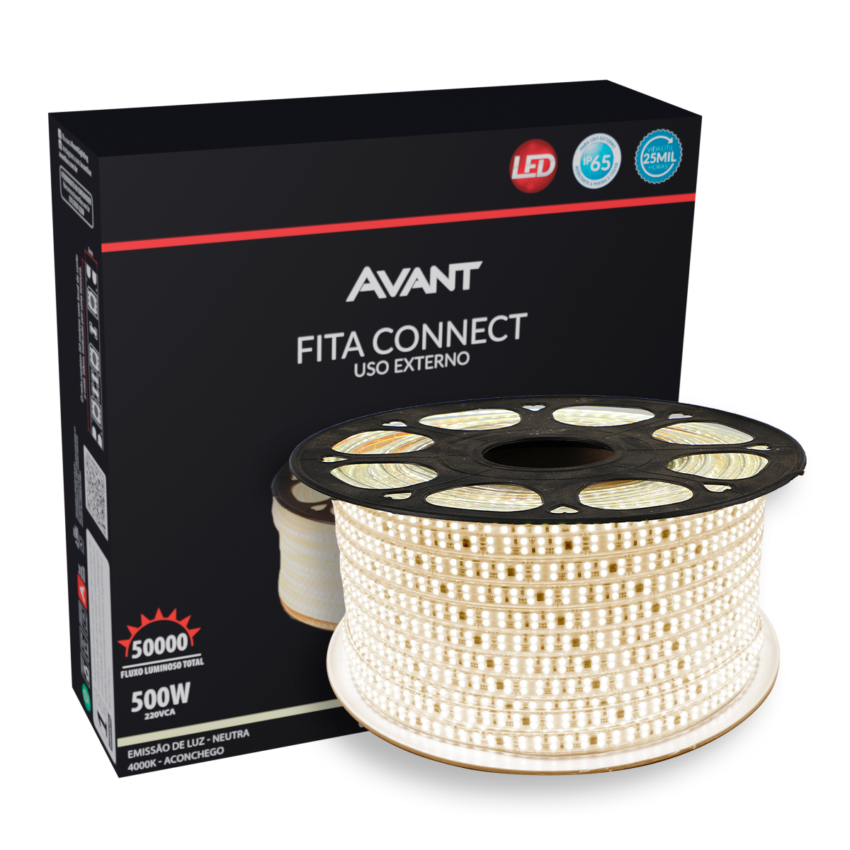 Fita Led Connect 10w 4000k Branco Neutro 1000lm IP65 220v Avant