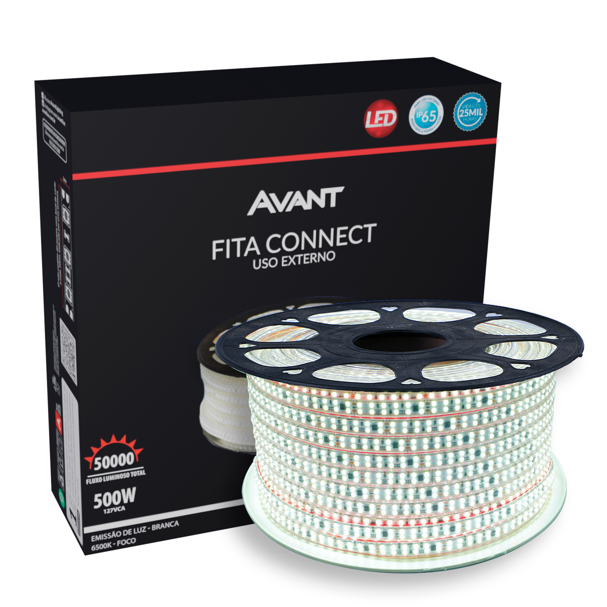 Fita Led Connect 10w 6500k Branco Frio 1000lm IP65 127v Avant