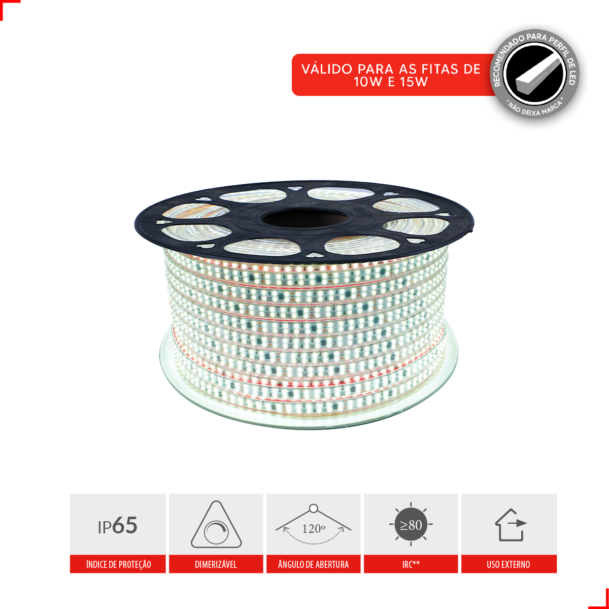 Fita Led Connect 10w 6500k Branco Frio 1000lm IP65 220v Avant