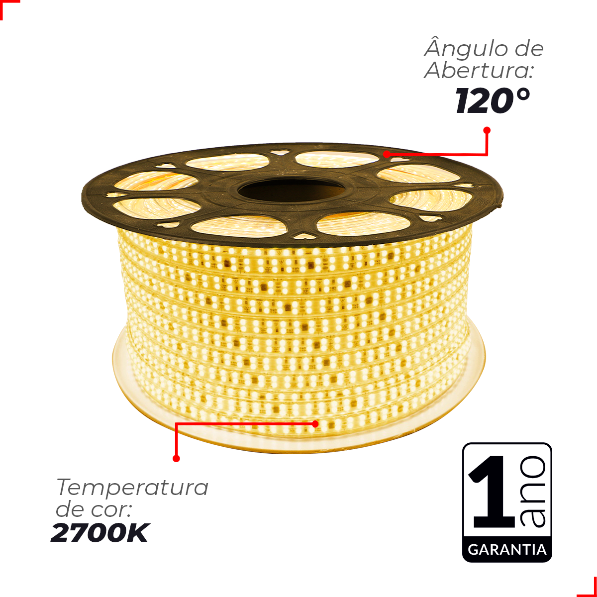 Fita Led Connect 15w 2700k Branco Quente 1500lm IP65 127v Avant