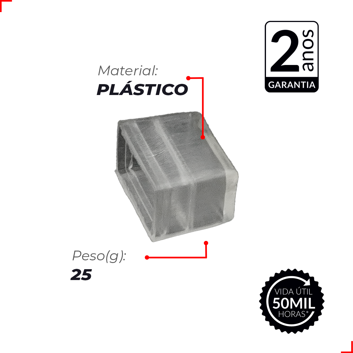 Kit 10 Capas Terminal Para Fita de Led 14mm Connect IP20 Avant