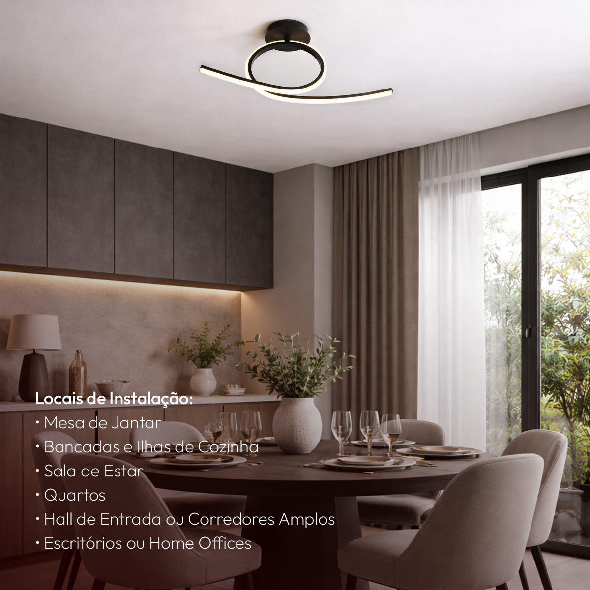 Pendente Led Plafon Eva 18w 3000k/6500k Preto Bivolt Avant