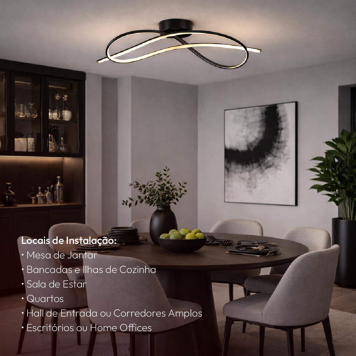Plafon Led Eva 36w 3000k/6500k IP20 Dourado Bivolt Avant