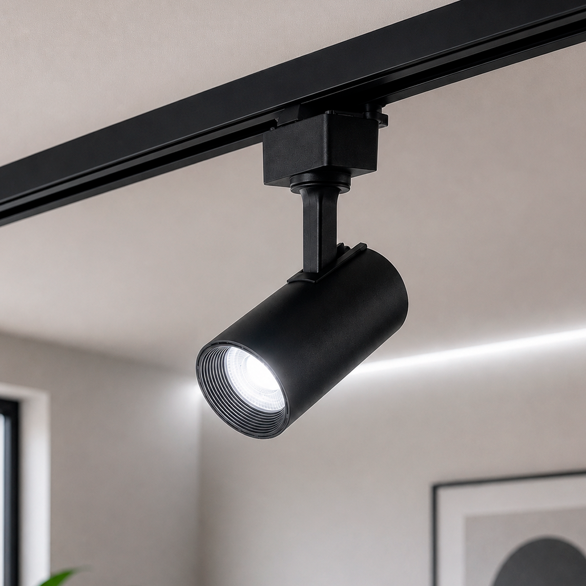 Spot Trilho Led Authentic Evo 7w 6500k Branco Frio  IP20 Bivolt Preto Avant