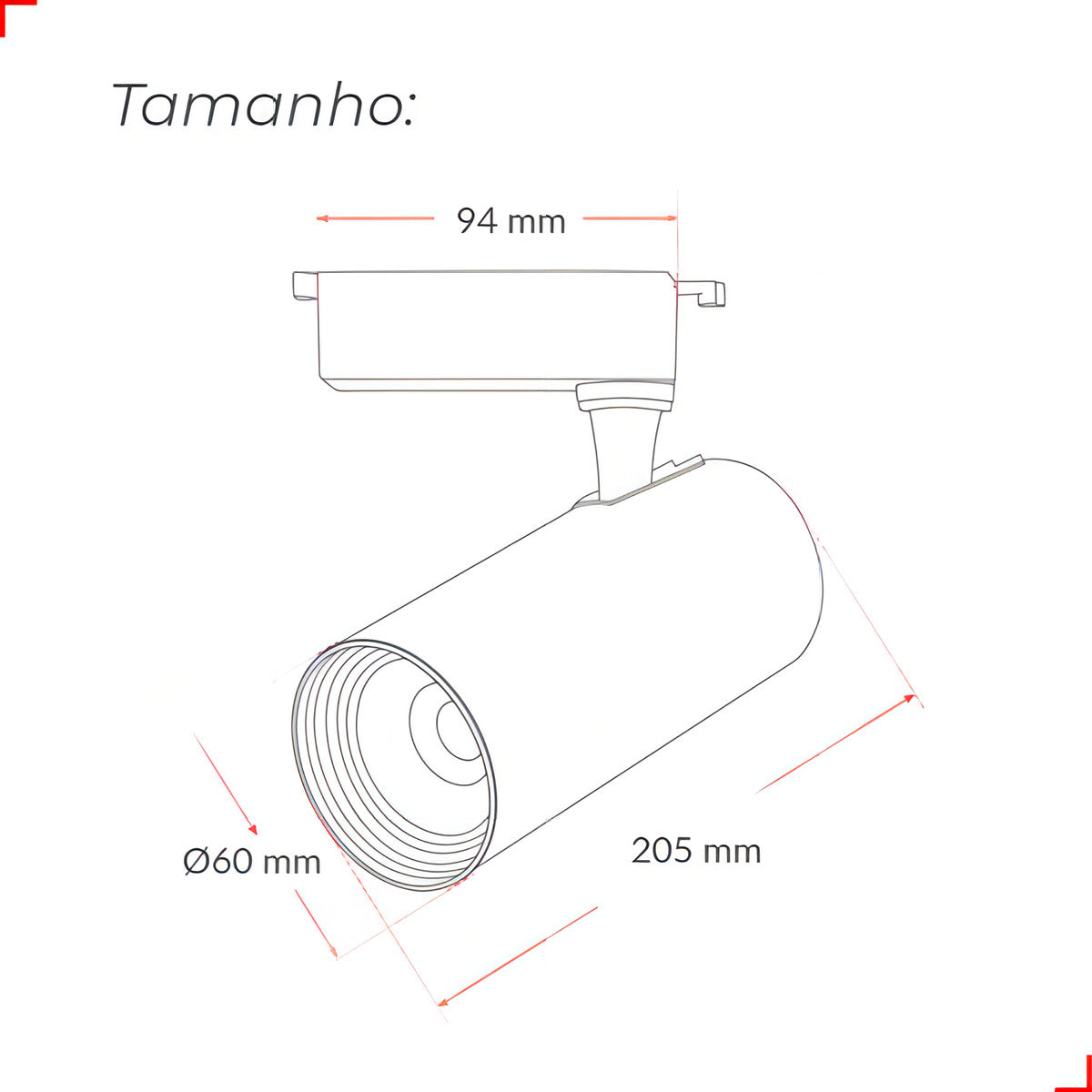 Spot Led Para Trilho Authentic Evo 30w 3000k Branco Quente IP20 Bivolt Branco Avant