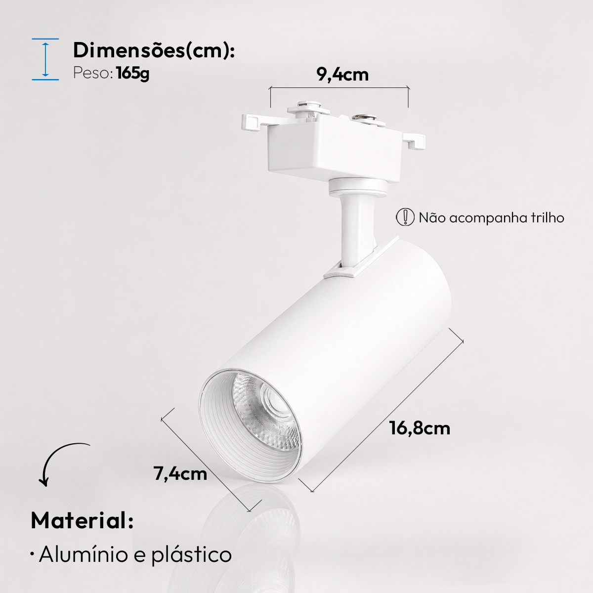 Spot Led Para Trilho Authentic Evo 30w 6500k Branco Frio IP20 Bivolt Branco Avant
