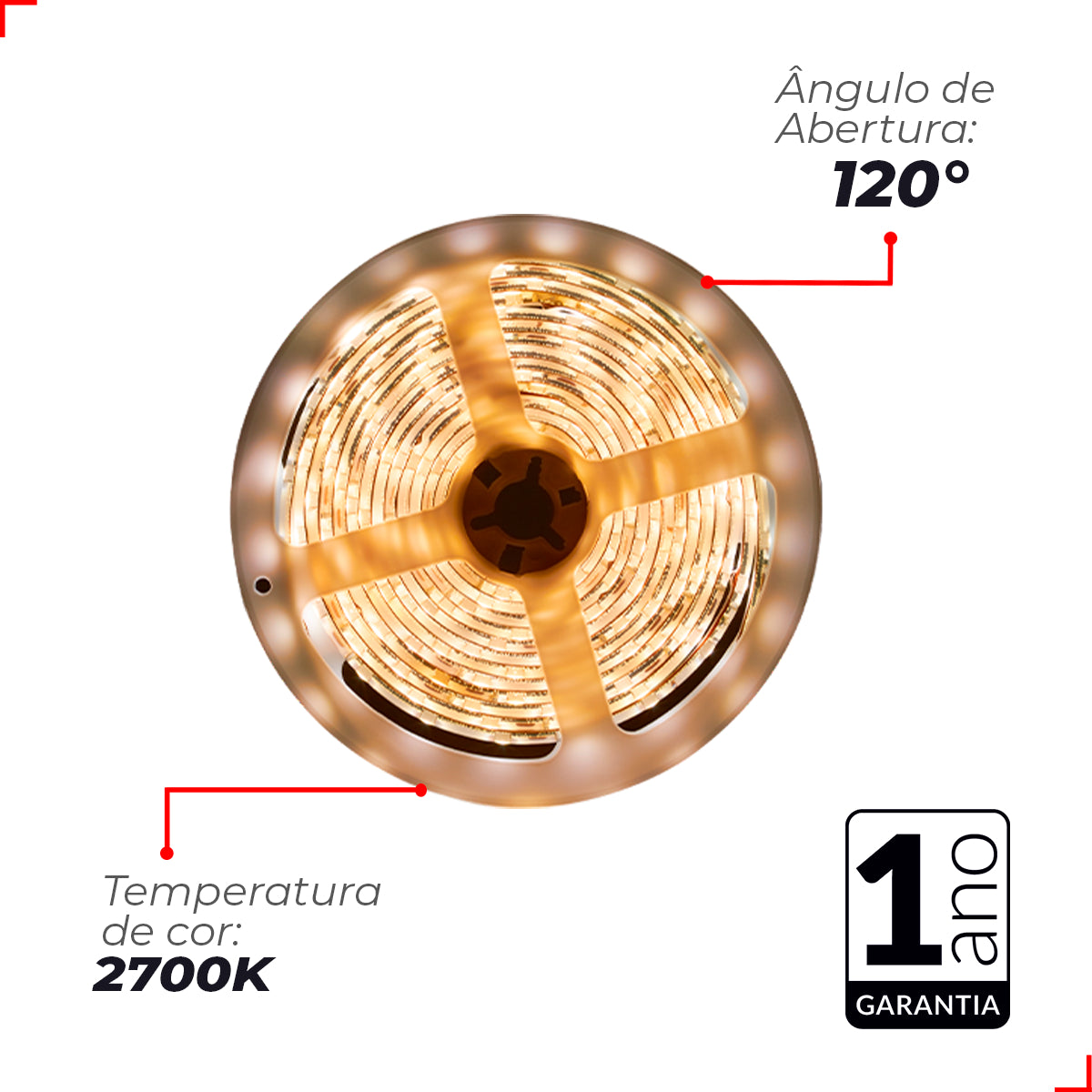 Fita Led Connect 15w 4000k Branco Neutro 1500lm IP65 220v Avant