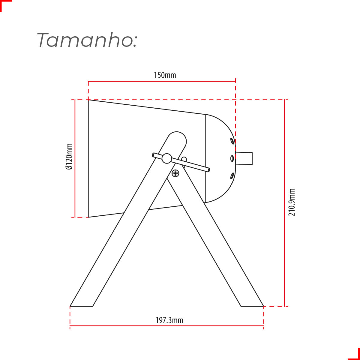 Luminária De Mesa Cannon 25w E27 IP20 Bivolt Preto Bivolt Avant