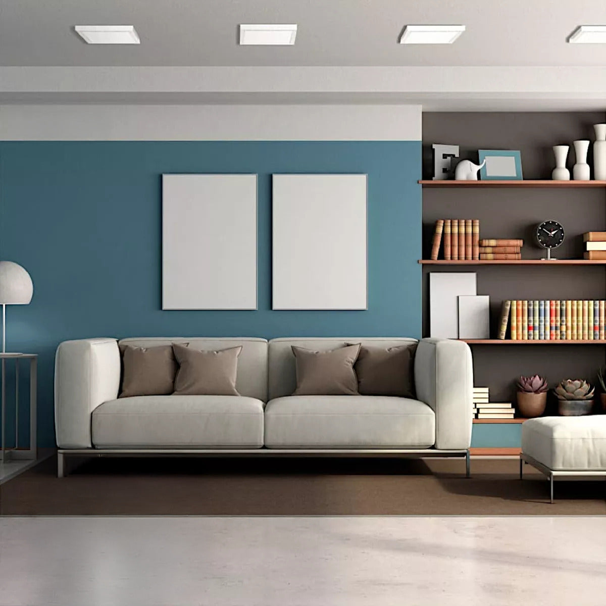 Painel Pop Sobrepor 12W 6500k Branco Frio Bivolt 15,5cm Quadrado Branco Avant