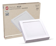 Painel Pop Sobrepor 30W 6500k Branco Frio Bivolt 39cm Quadrado Branco Avant