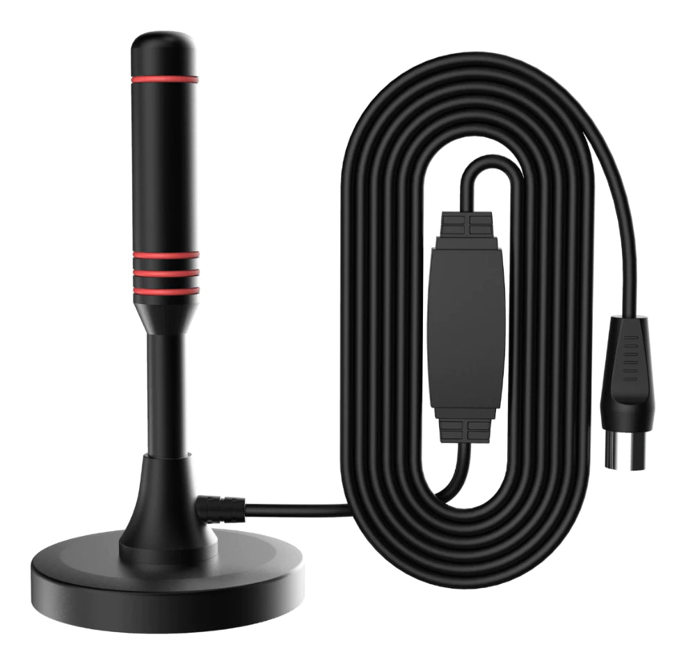 Antena Digital Tv UHD 4K Range Base Magnética e Cabo de 5 metros Preto Avant