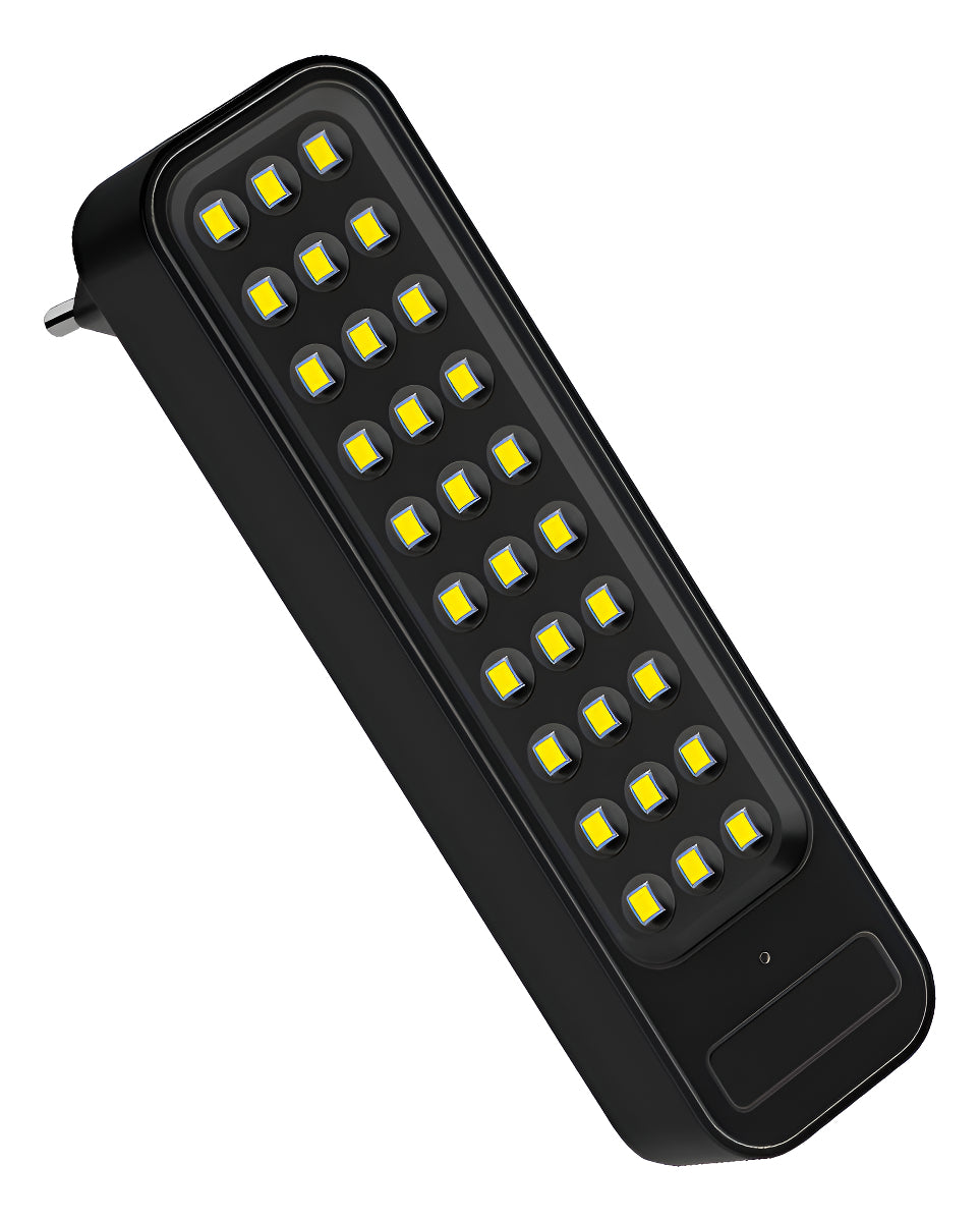 Luminaria Led Emergencia Barra Plug 2w 6000K Preto Avant Pro