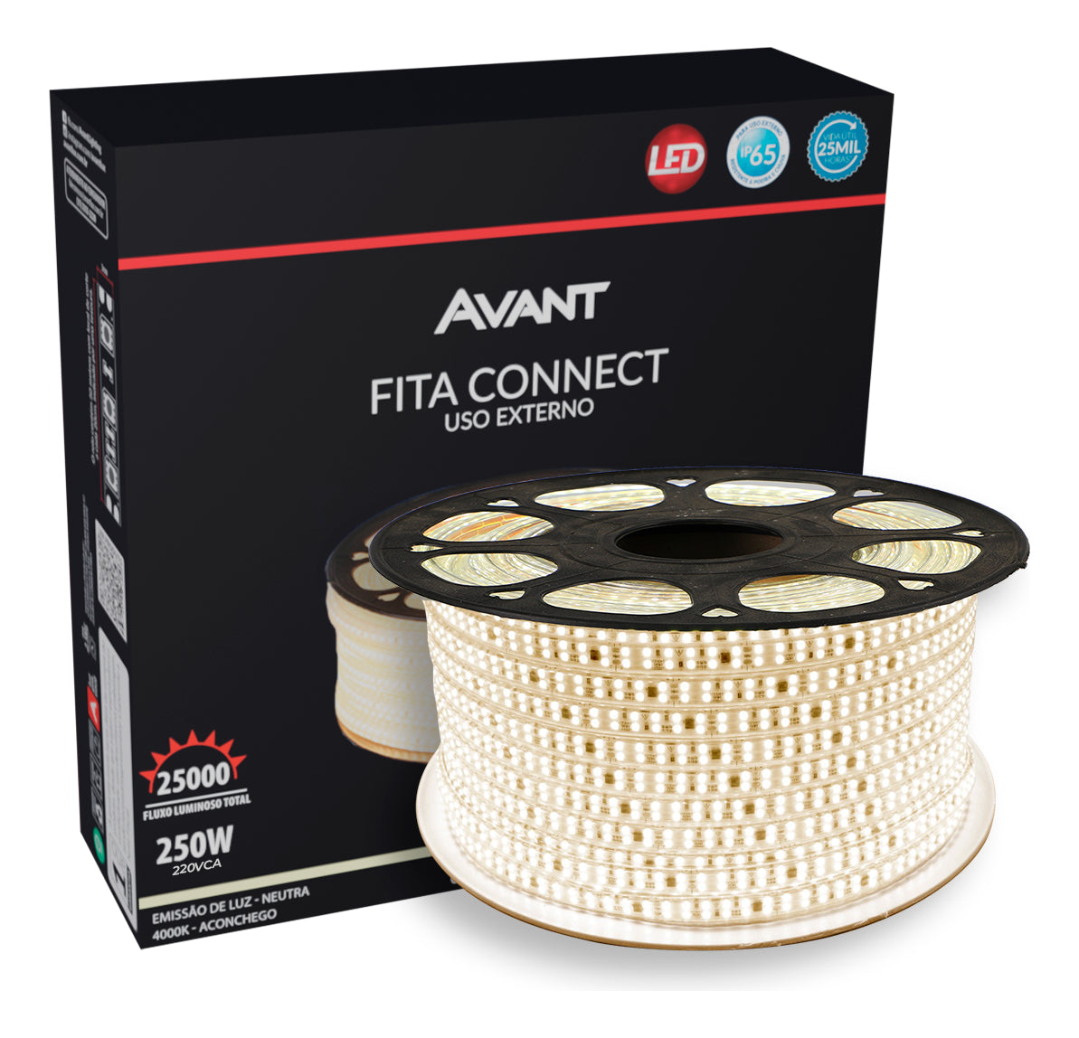 Fita Led Connect 5w 4000k Branco Neutro 500lm IP65 220v Avant