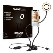 Led Ring Light Clip Universal 6w 3000K/6500K 11 Níveis de Brilho Bivolt Avant Use